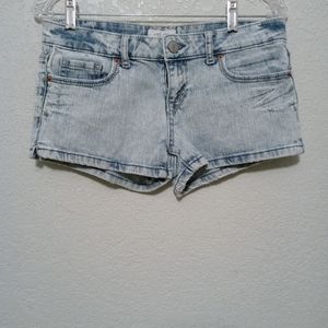 Aeropostale Blue Light Wash Low Rise Booty Shorts
